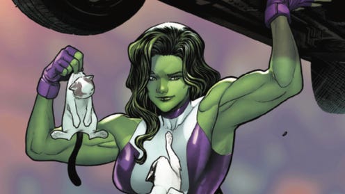 She-Hulk pinup from Sensational She-Hulk #1 (2023)