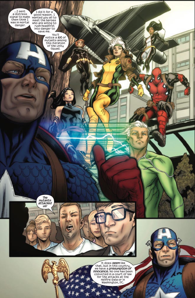 Cap gathers the Uncanny Avengers for a press conference
