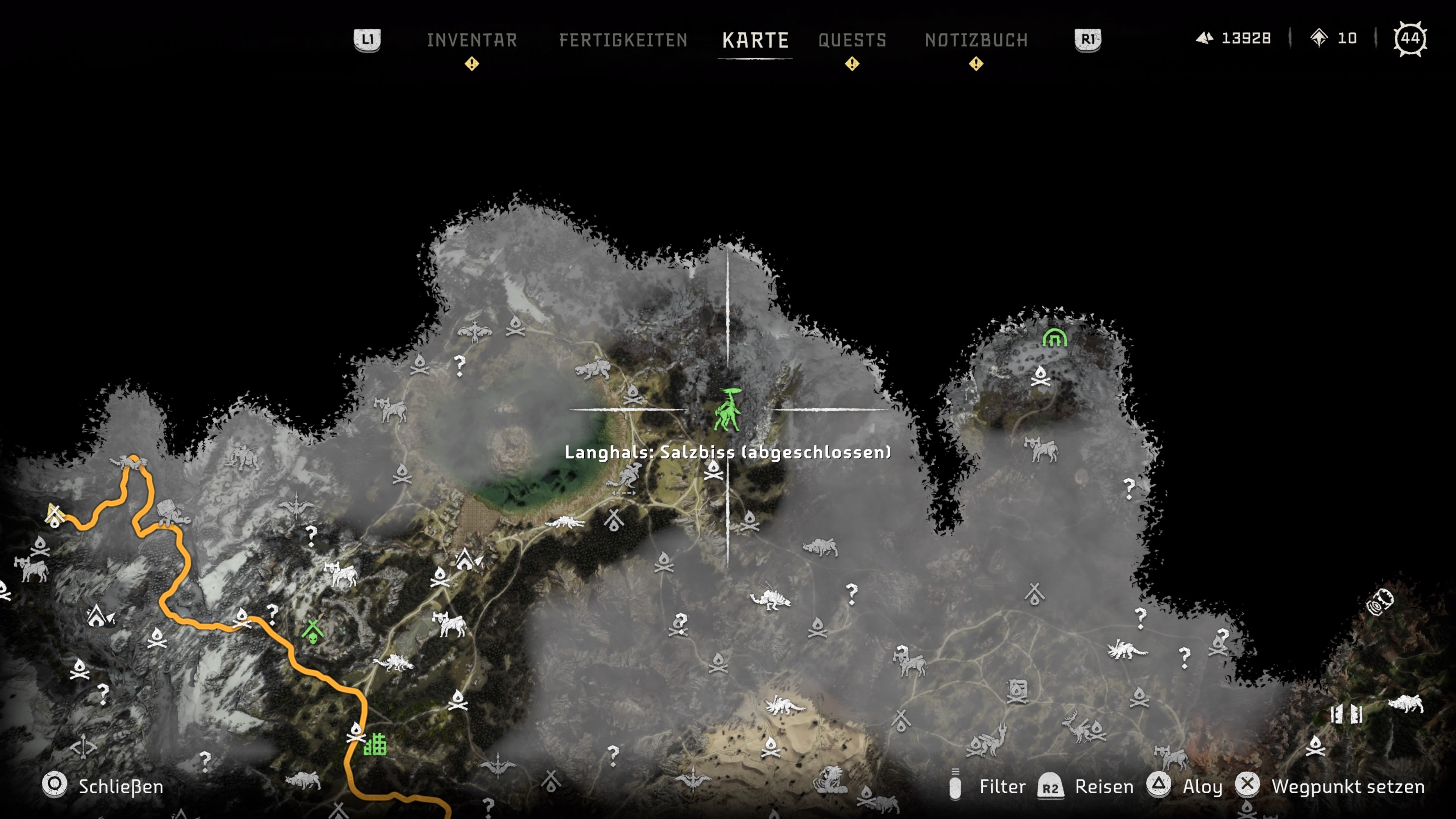 Horizon Forbidden West Langhals Zinnober Sande, Stillsande und