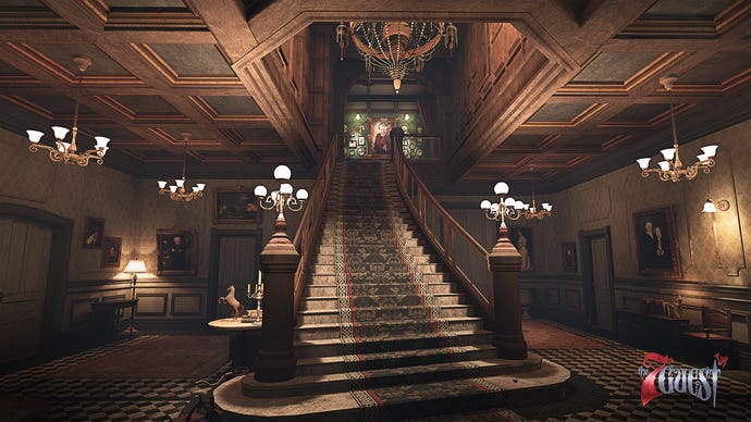A grand staircase from The 7th Guest VR