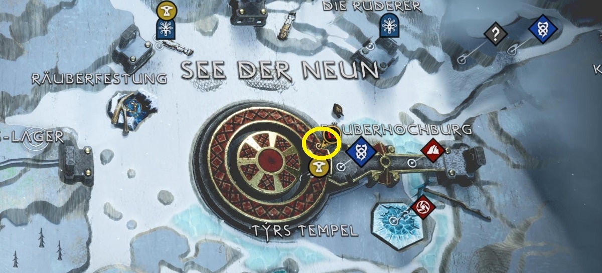 God of War Ragnarök See der Neun Alle Sammelobjekte (Legendäre Truhe, Wissen, Artefakte