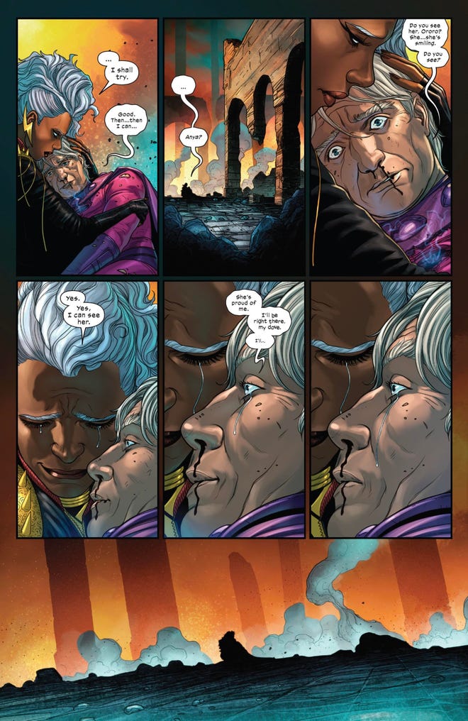 Magneto death scene in X-Men: Red #7