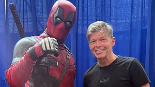 Deadpool cosplayer and Rob Liefeld
