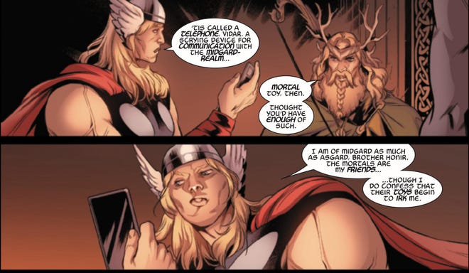 Thor discusses cell phones