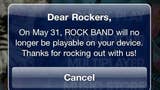 Rock Band iOS "no longer playable" after 31st May