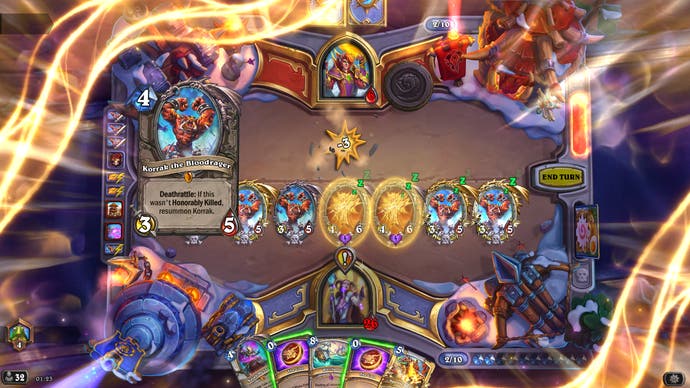 State of the Game Hearthstone - lots of on-screen carnage in-game