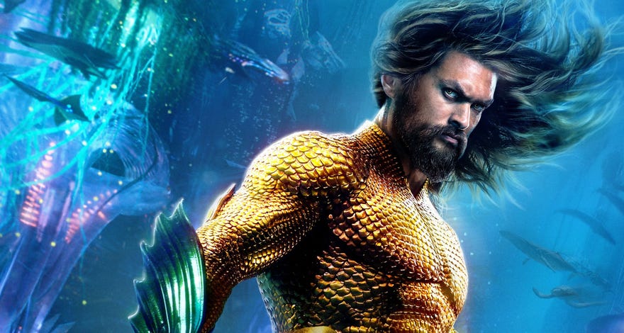 Cropped image of Jason Momoa as Aquaman