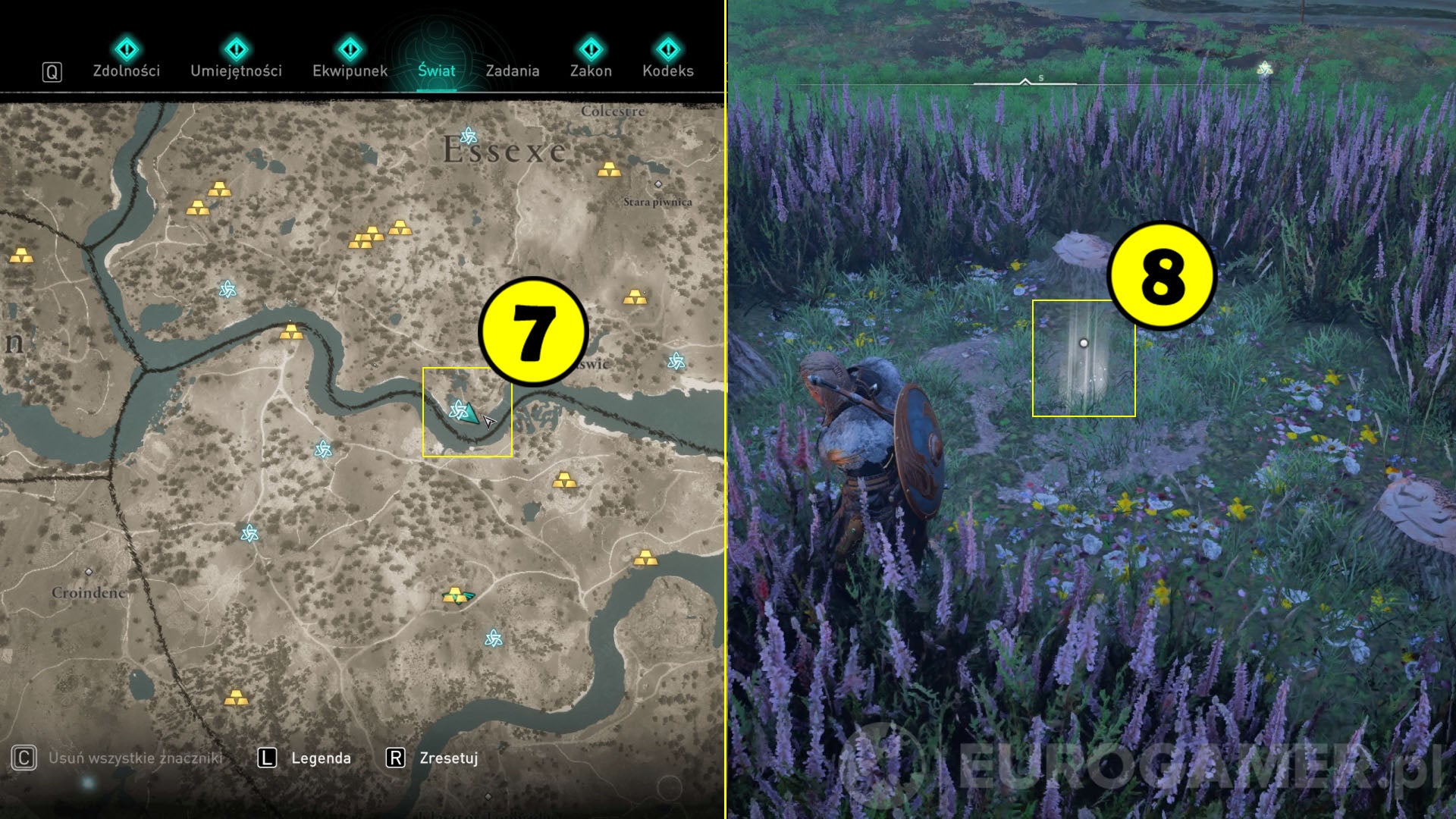 Assassin's Creed Valhalla mapa skarbów Essexe (Anglia) Eurogamer.pl