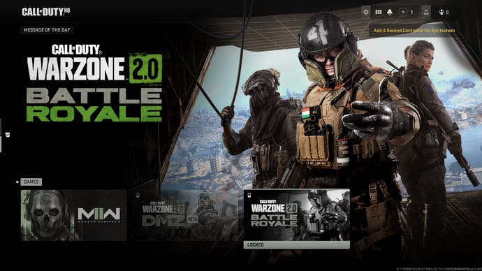 Call of Duty HQ menu