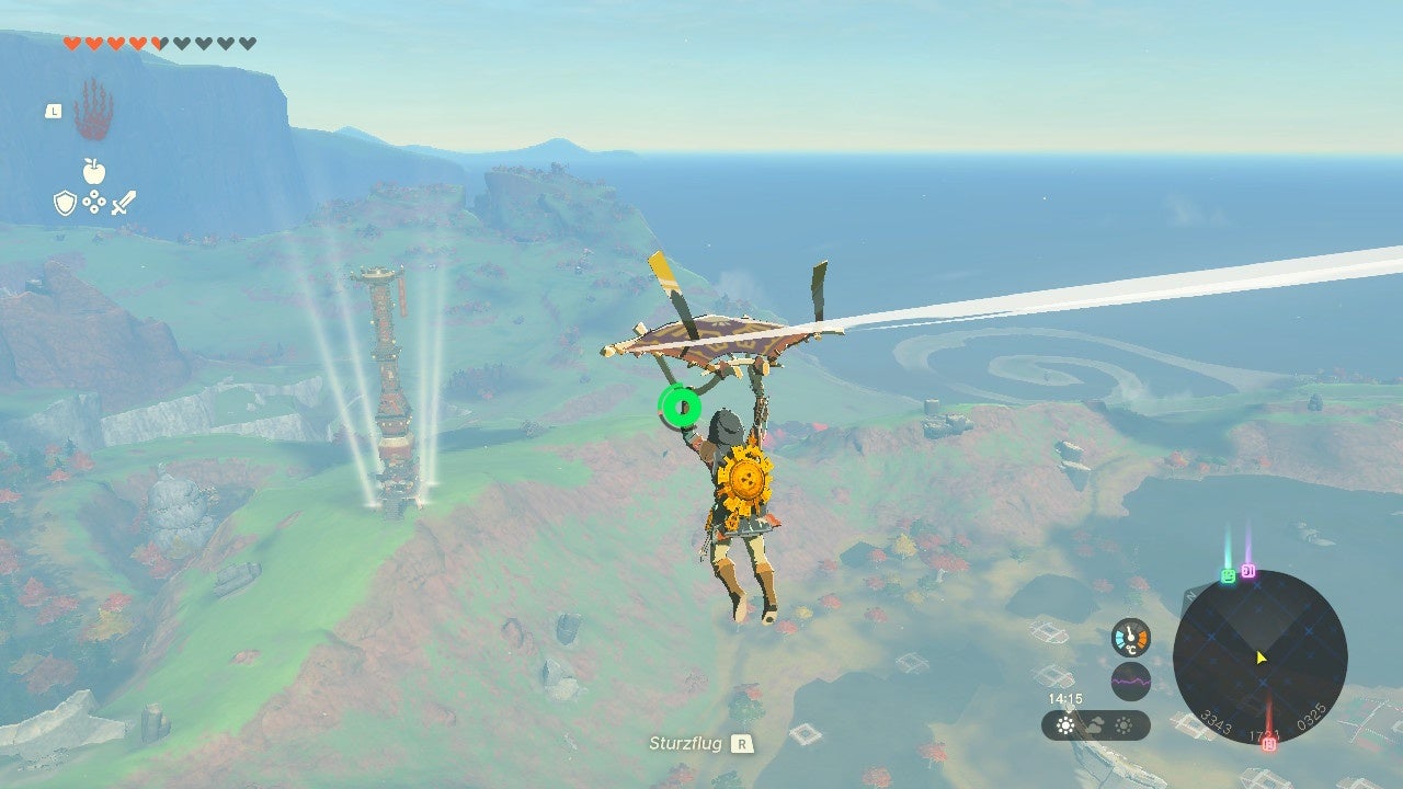 Zelda Tears of the Kingdom Parasegel freischalten (Gleiter), benutzen und verbessern so geht