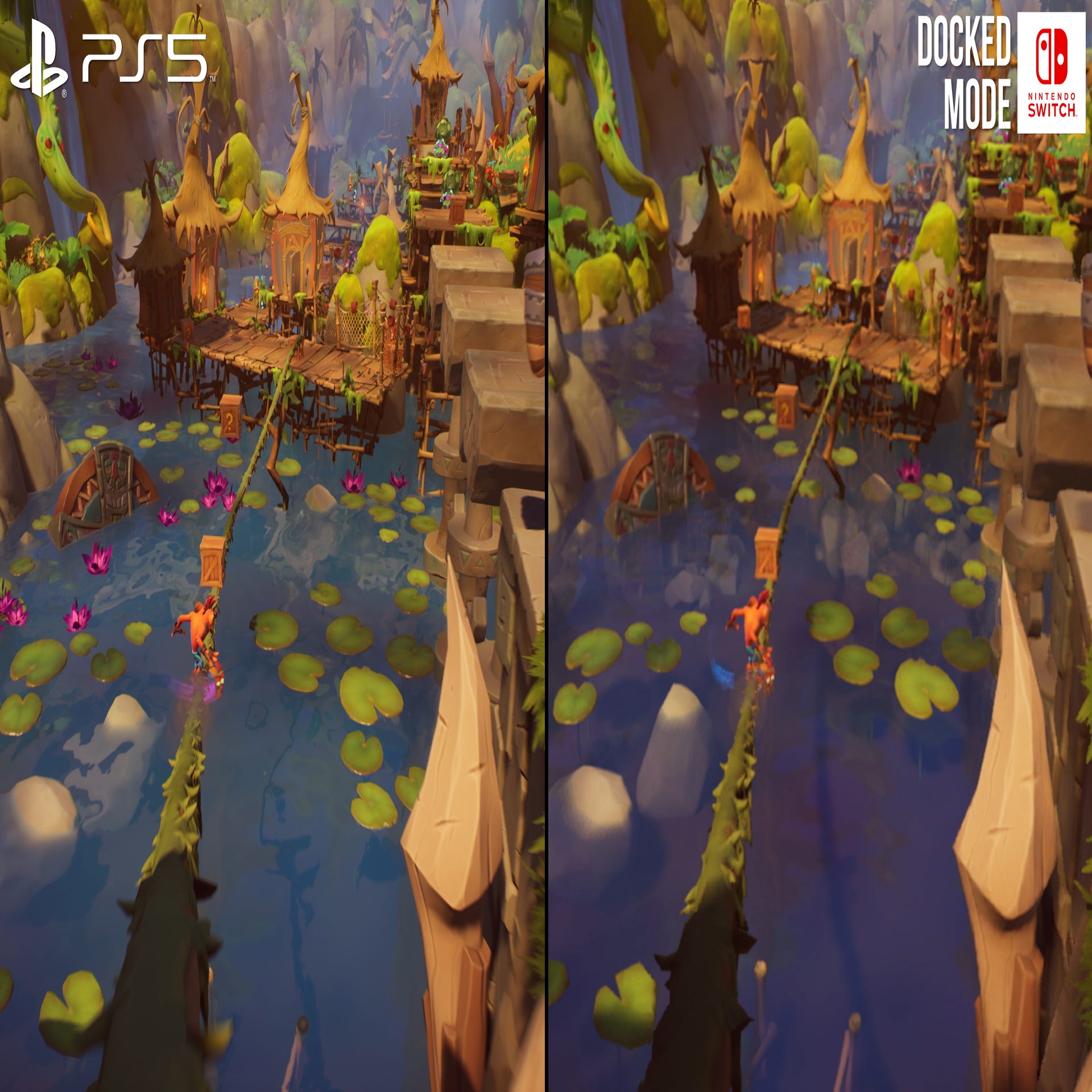 PS4 vs PS5 Upgrade Graphics Comparison - Crash Bandicoot 4 It's
