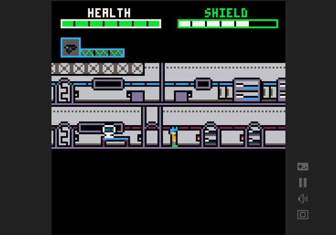 A multiple-level spaceship environment in joeAmerica Gayms' PICO-8 shooter Starfield, not to be confused with the Bethesda game of the same name.
