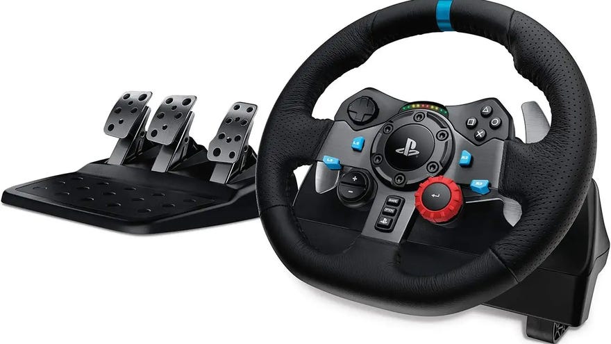 Logitech's G29 wheel and pedals.
