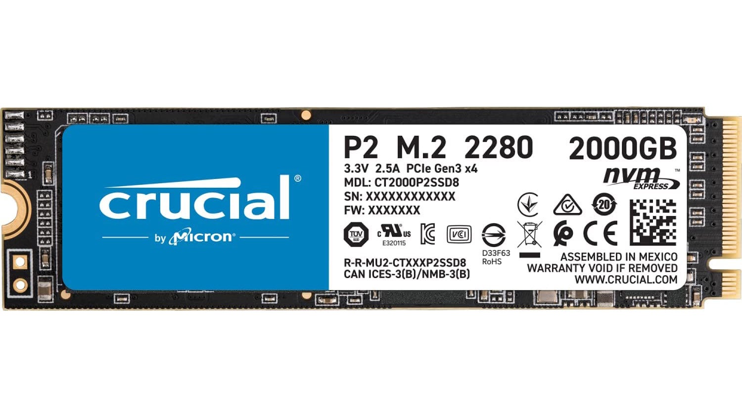 The cheap and cheerful Crucial P2 NVMe drive is especially cheap
