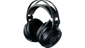 razer nari essential wireless gaming headset, with big cans, in black