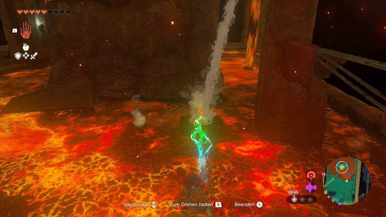 Zelda Tears of the Kingdom Feuertempel 5 Schlösser öffnen (EG, E1