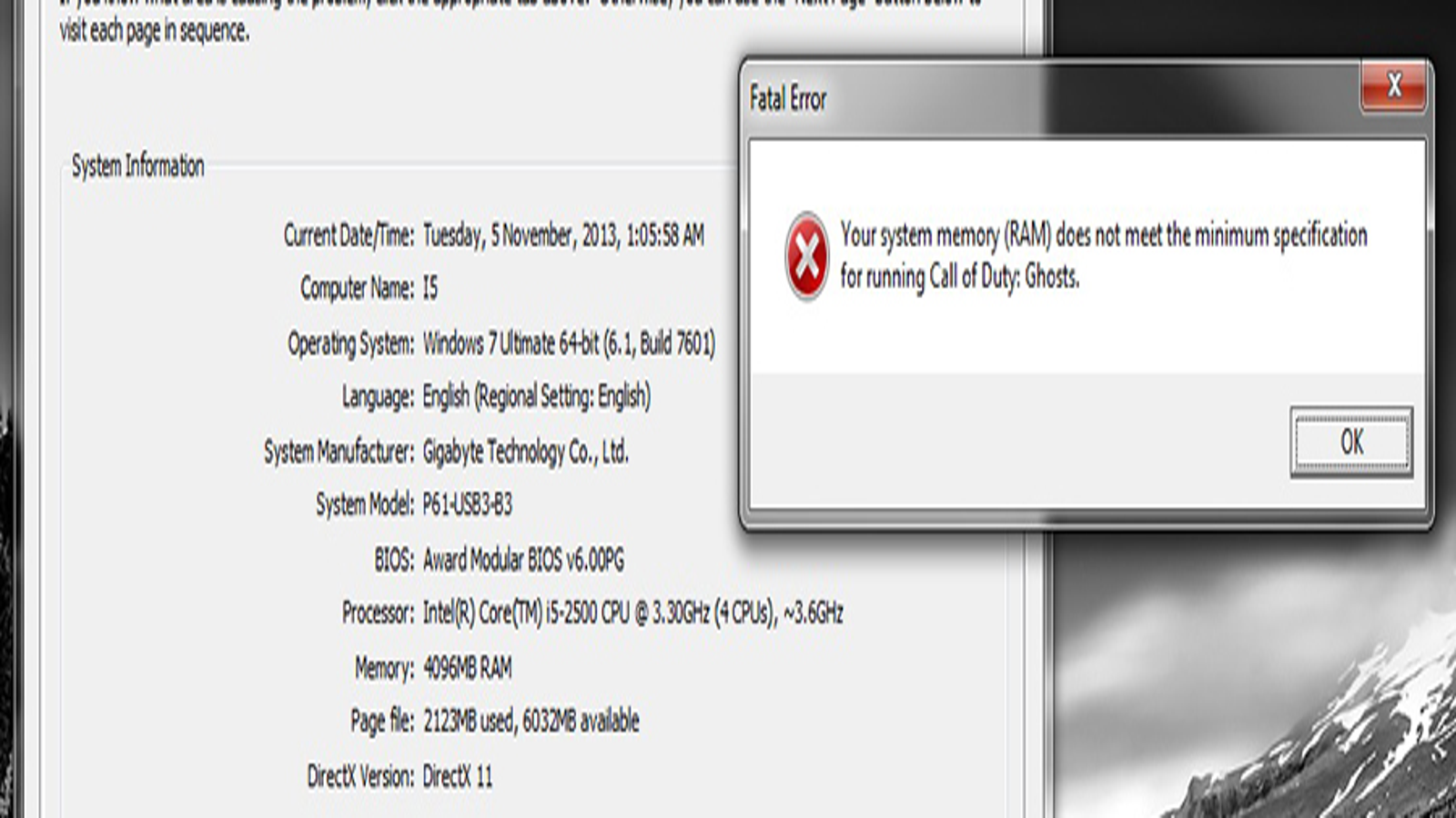 Call of Duty: Ghosts PC apparently uses 2GB RAM at maximum