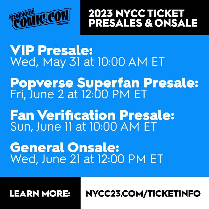 NYCC 2023 Details on New York Comic Con tickets, guests, more Popverse