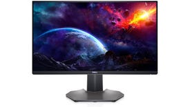 a photo of the dell s2522hg 240hz gaming monitor, showing a modern 25-inch display