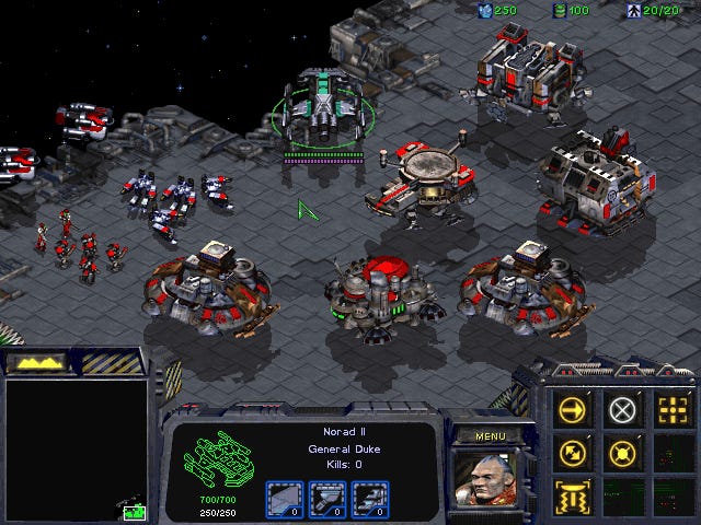 Verschillende vliegende eenheden verzamelen zich in Starcraft