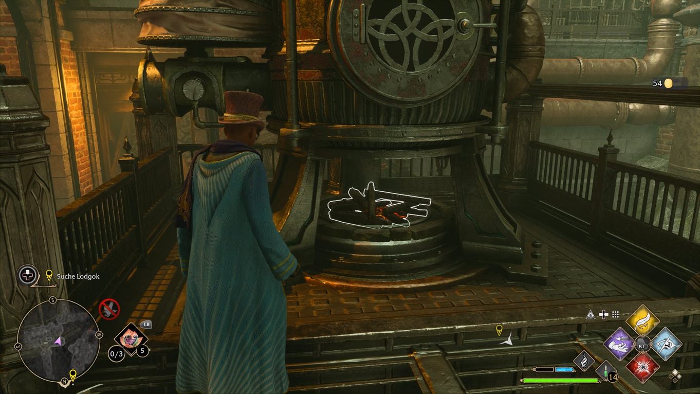 Hogwarts Legacy Lodgoks Loyalität Küstenmine, Lodgok suchen, Säulen und Bohrer