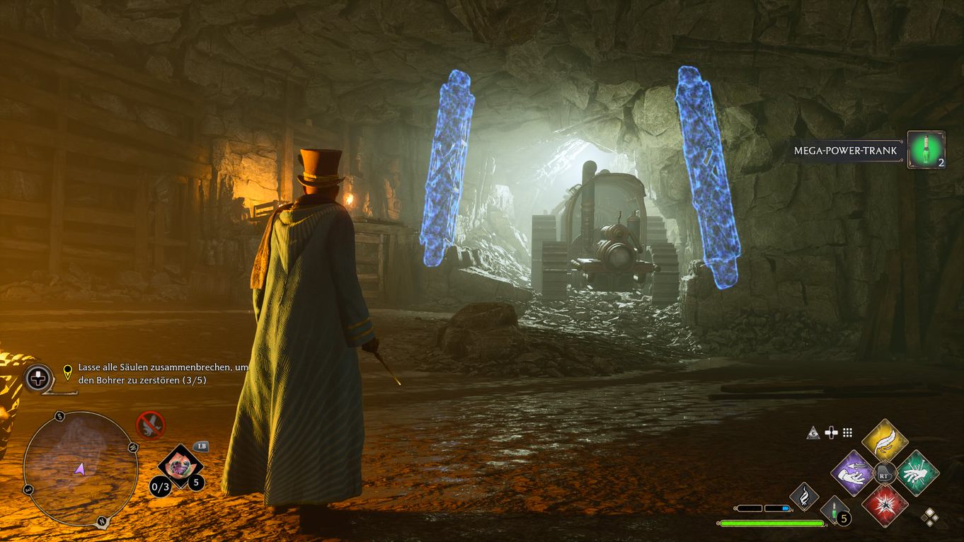Hogwarts Legacy Lodgoks Loyalität Küstenmine, Lodgok suchen, Säulen und Bohrer