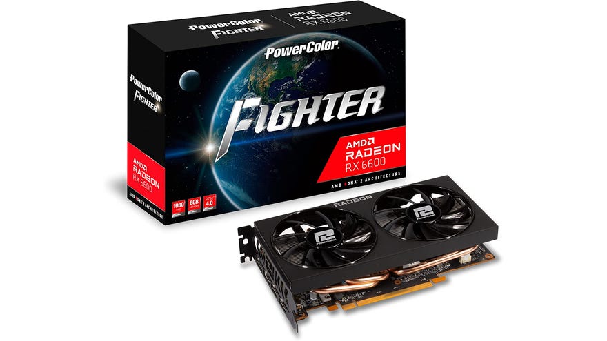 rx 6600 graphics card made by powercolor, named the 'fighter'