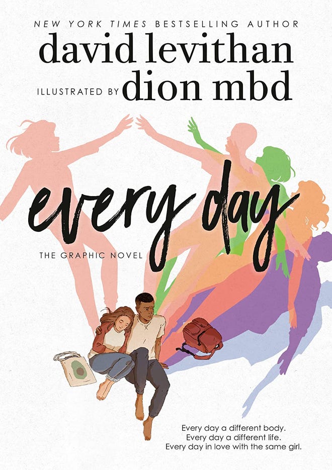 Illustrated cover of Every Day graphic novel
