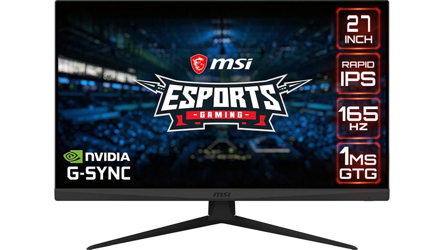 a photo of the msi optix g273qf 1440p 165hz fast ips gaming monitor
