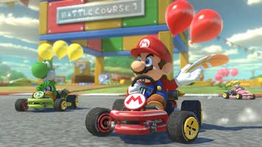 Mario in Mario Kart 8.