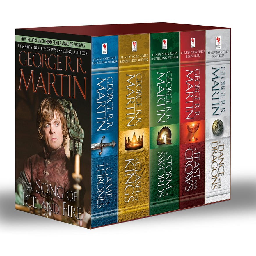 Image of boxed set of Song of Ice and Fire