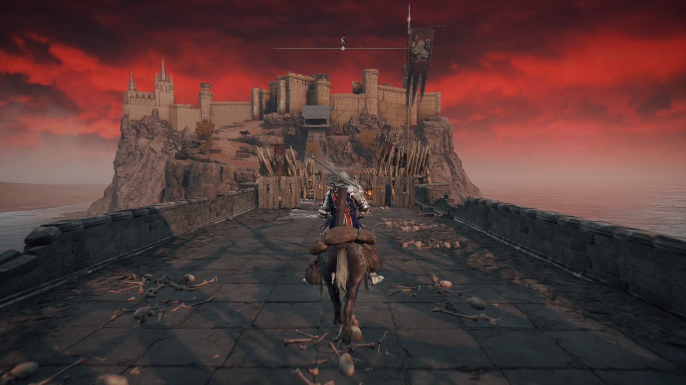 Elden Ring Schloss Rotmähne betreten, Unpassierbare Brücke und der Teleporter Eurogamer.de