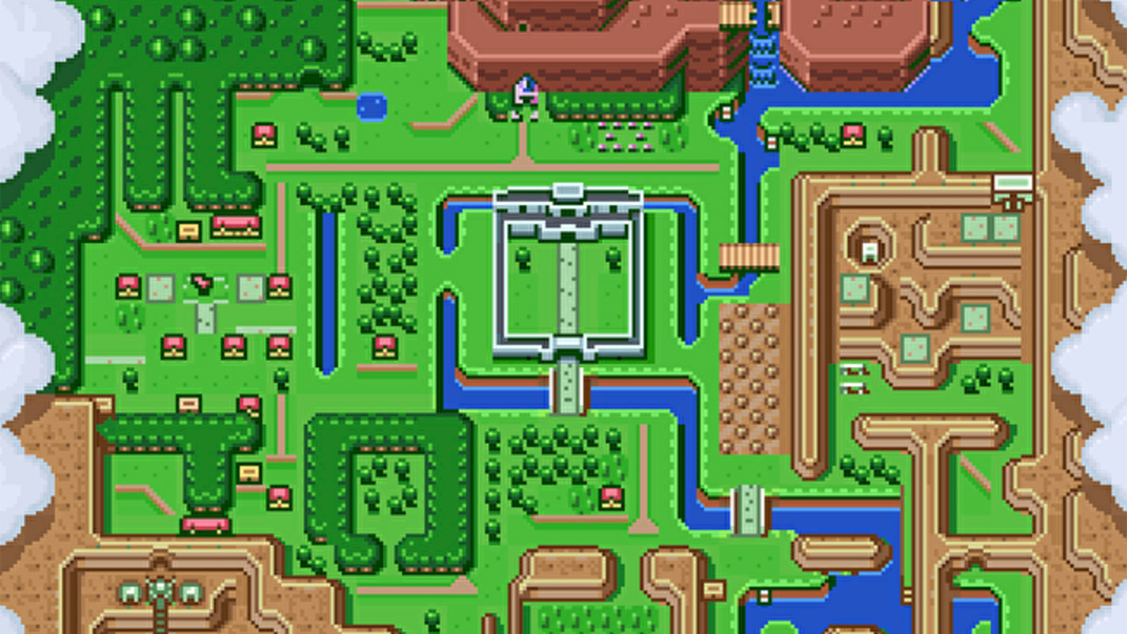 The Legend of Zelda: A Link to the Past - House of Books Map (Labeled) -  SNES Super Nintendo