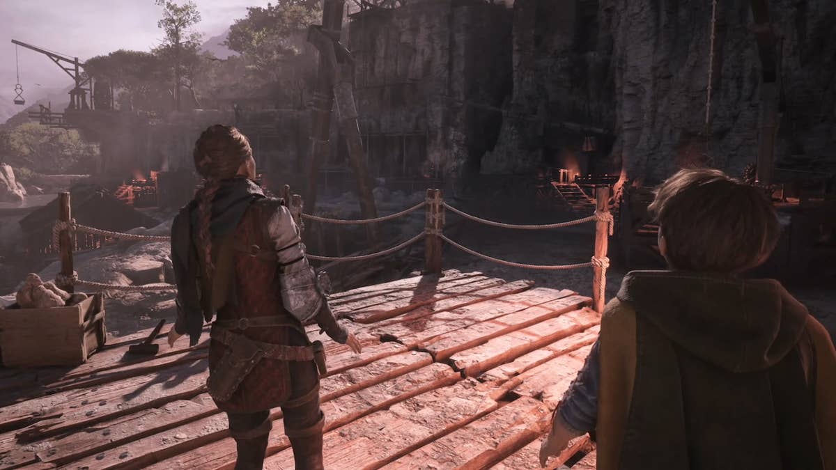 A Plague Tale Requiem - como atravessar o local das obras e abrir caminho  para o barco