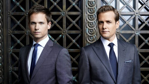 Promotional image from Suits featuring the two leads