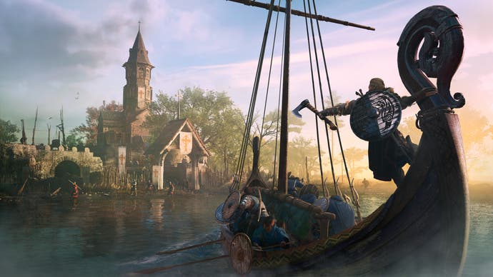 Eivor on a ship in Assassin's Creed Valhalla
