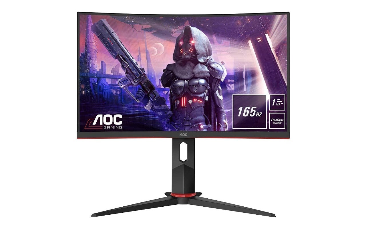 This curved full HD gaming monitor from AOC with a 165Hz refresh