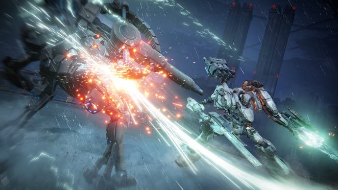 Armored Core 6 mechs slashing