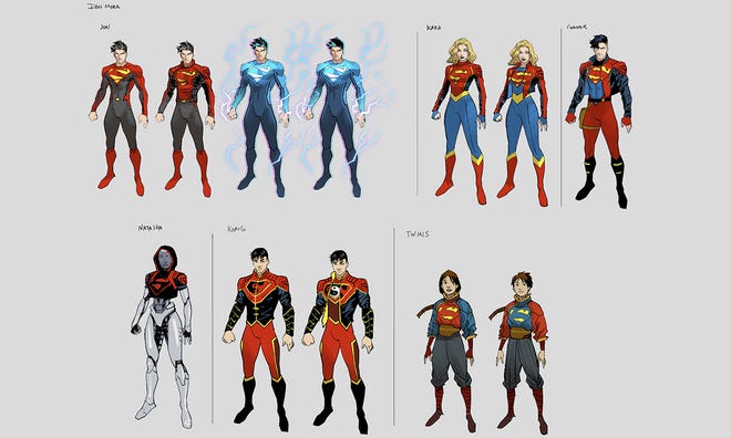 Action Comics character designs by Dan Mora