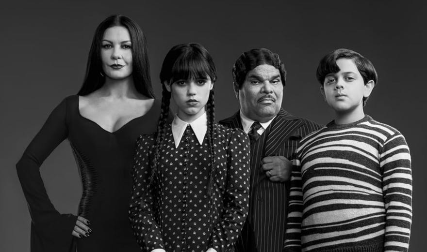 The Addams Family from Wednesday