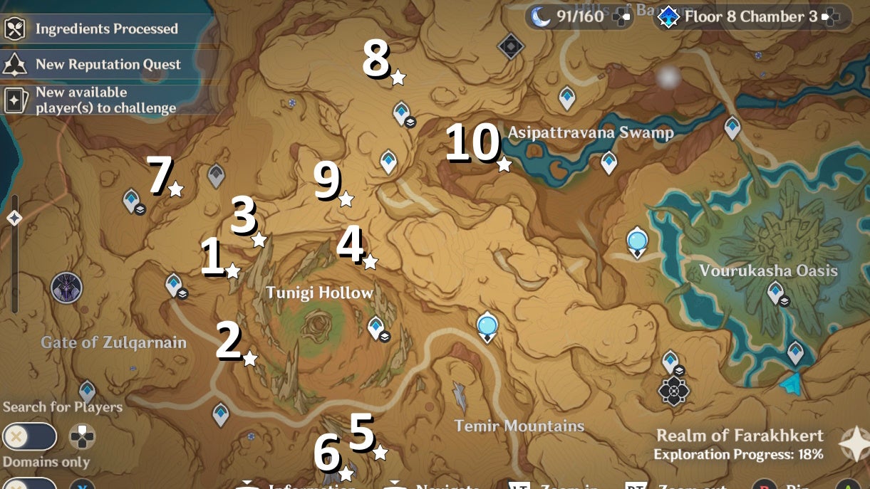 Eurogamer net - All Fravashi Tree Locations In Genshin Impact Map