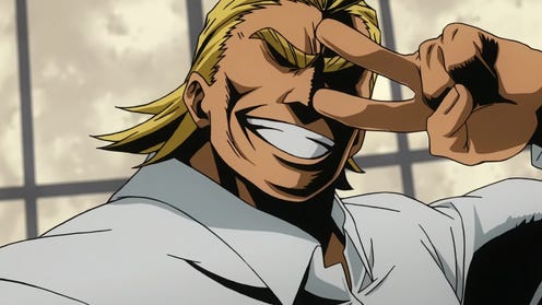 All Might smiling