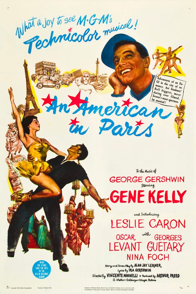 Illustrated poster for An American in Paris