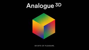 Image, logo, and text, announcing the Analogue 3D