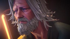 Grey-haired Ballistic closes his eyes in thought in a trailer from Apex Legends' Season 17.