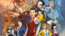 Artwork of the cast of the Apollo Justice: Ace Attorney Trilogy