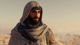 Basim looks out towards Baghdad in Assassin's Creed Mirage.