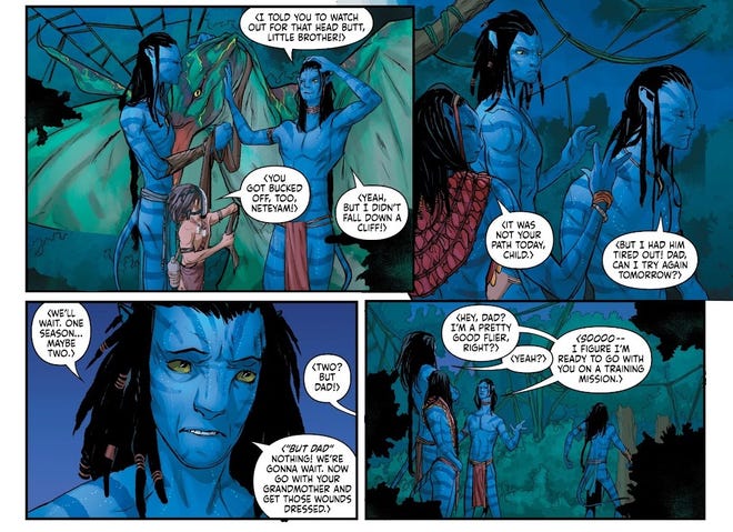 Avatar comic book page