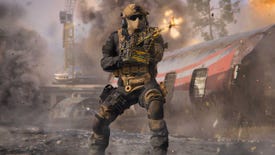 A screenshot from Modern Warfare 3, showing an Operator in the field firing their gun.