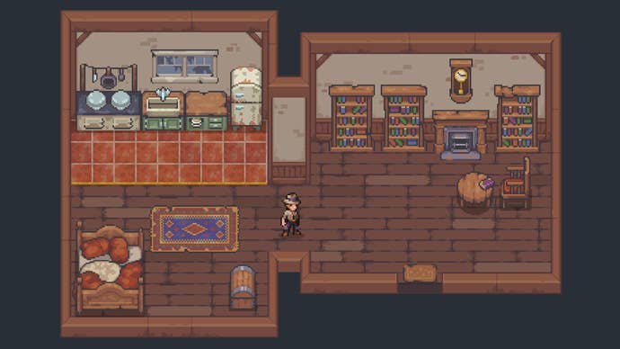 The inside of the player home in Book of Abominations